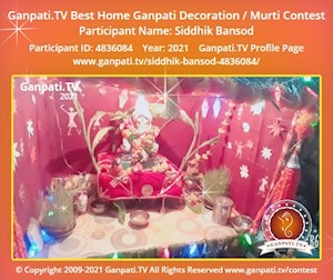 Siddhik Bansod Home Ganpati Picture