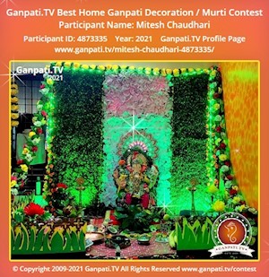 Mitesh Chaudhari Home Ganpati Picture
