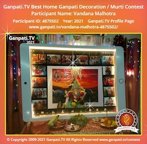 Vandana Malhotra Home Ganpati Picture