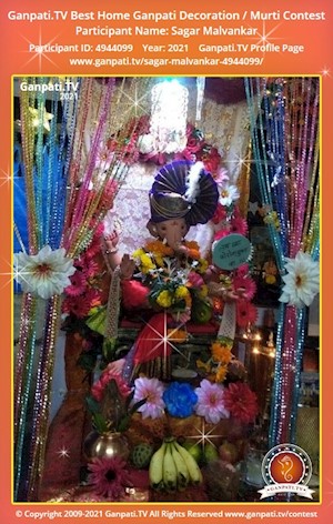 Sagar Malvankar Home Ganpati Picture