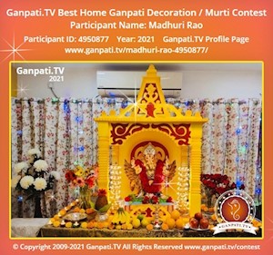 Madhuri Rao Home Ganpati Picture