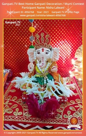 Nisha Lalwani Home Ganpati Picture