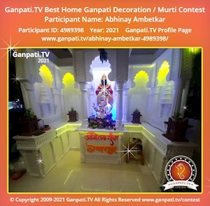 Abhinay Ambetkar Home Ganpati Picture