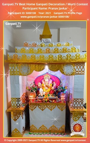 Pranav Javkar Home Ganpati Picture