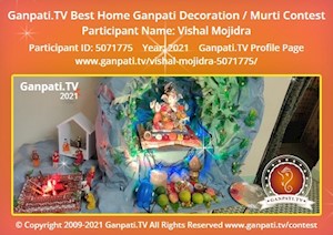 Vishal Mojidra Home Ganpati Picture