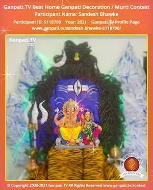 Sandesh Bhawke Home Ganpati Picture