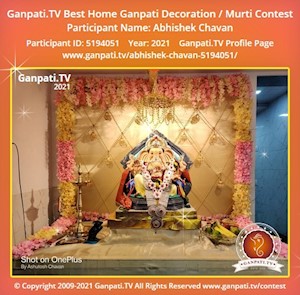 Abhishek Chavan Home Ganpati Picture