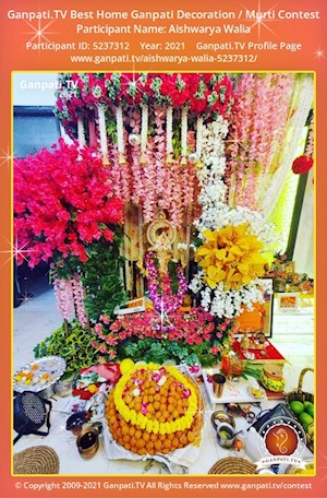 Aishwarya Walia Home Ganpati Picture