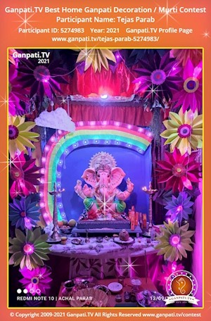 Tejas Parab Home Ganpati Picture