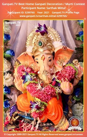 Sarthak Mittal Home Ganpati Picture