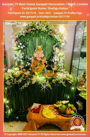 Shailaja Kotian Home Ganpati Picture