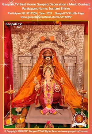 Sushant Shirke Home Ganpati Picture