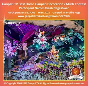 Akash Nageshwar Home Ganpati Picture
