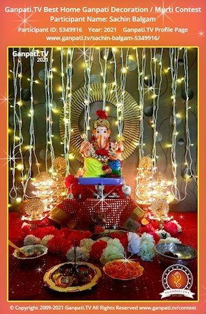 Sachin Balgam Home Ganpati Picture