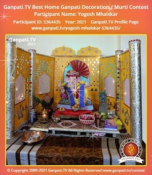 Yogesh Mhaiskar Home Ganpati Picture