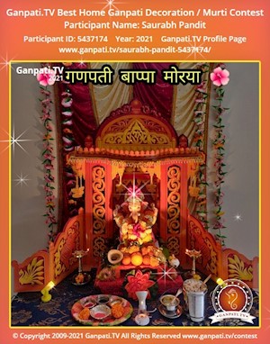 Saurabh Pandit Home Ganpati Picture