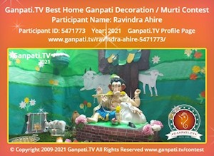 Ravindra Ahire Home Ganpati Picture