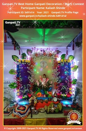 Kailash Shinde Home Ganpati Picture