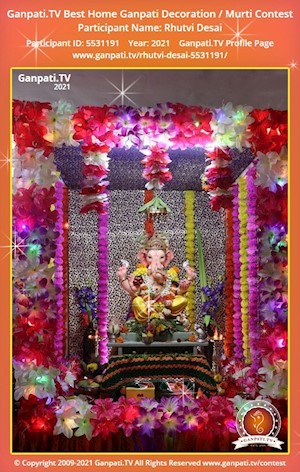 Rhutvi Desai Home Ganpati Picture