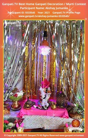 Akshay Jumanke Home Ganpati Picture