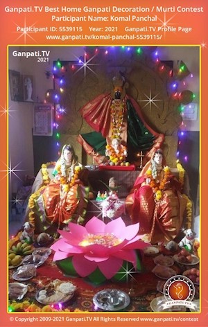 Komal Panchal Home Ganpati Picture