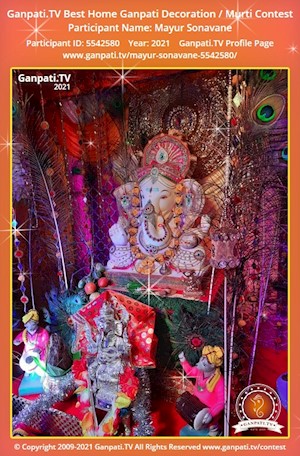 Mayur Sonavane Home Ganpati Picture