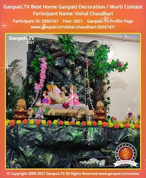 Vishal Chaudhari Home Ganpati Picture