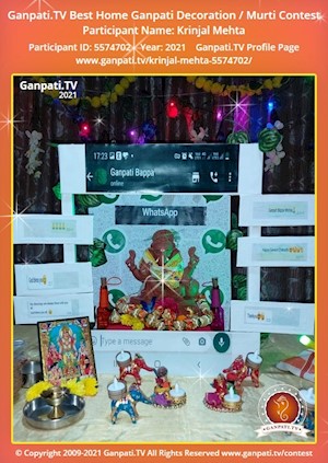 Krinjal Mehta Home Ganpati Picture