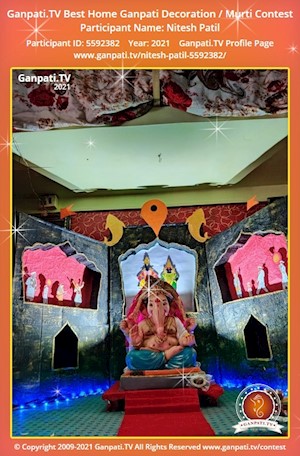 Nitesh Patil Home Ganpati Picture