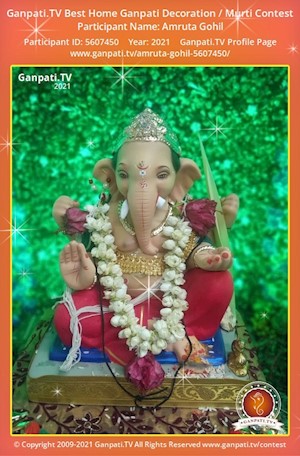 Amruta Gohil Home Ganpati Picture