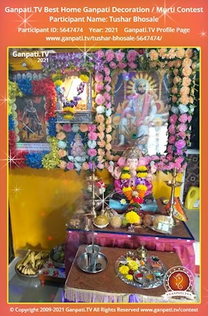 Tushar Bhosale Home Ganpati Picture