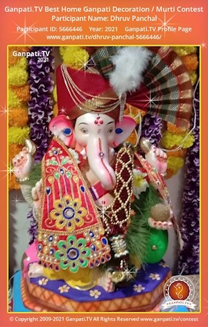 Dhruv Panchal Home Ganpati Picture