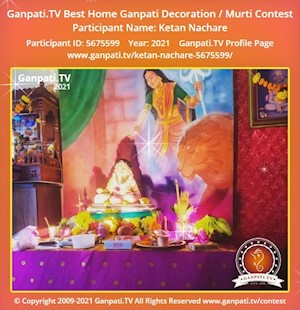 Ketan Nachare Home Ganpati Picture