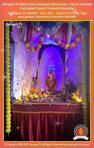 Prashant Mutkekar Home Ganpati Picture