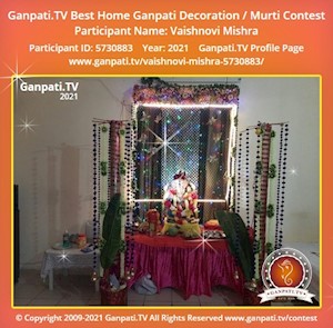 Vaishnovi Mishra Home Ganpati Picture