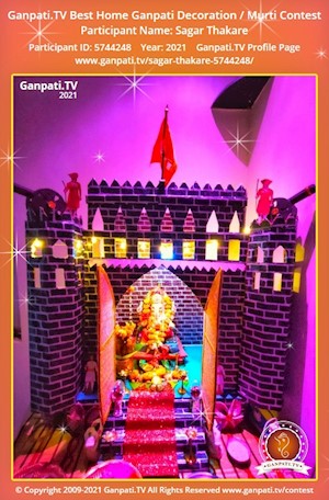 Sagar Thakare Home Ganpati Picture