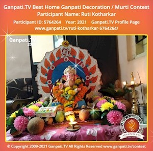 Ruti Kotharkar Home Ganpati Picture