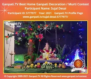 Sujal Desai Home Ganpati Picture