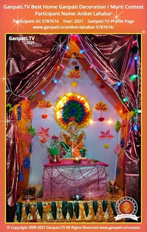 Aniket Lahabar Home Ganpati Picture