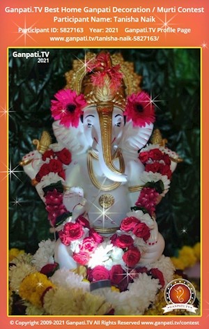 Tanisha Naik Home Ganpati Picture