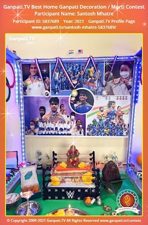 Santosh Mhatre Home Ganpati Picture