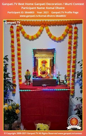 Komal Dhotre Home Ganpati Picture