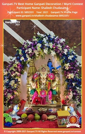 Shailesh Chudasama Home Ganpati Picture