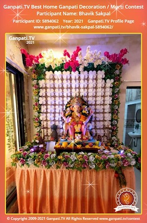 Bhavik Sakpal Home Ganpati Picture