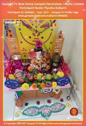 Piyusha Kulkarni Home Ganpati Picture