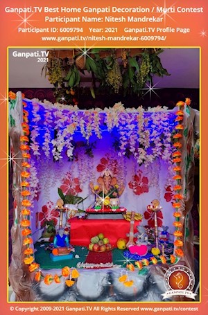 Nitesh Mandrekar Home Ganpati Picture