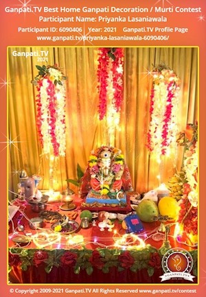 Priyanka Lasaniawala Home Ganpati Picture