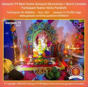 Nisha Pardeshi Home Ganpati Picture