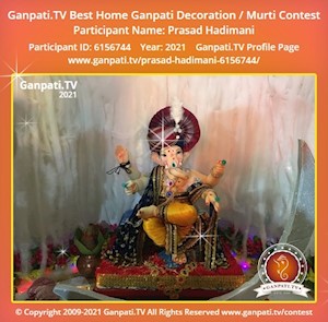 Prasad Hadimani Home Ganpati Picture