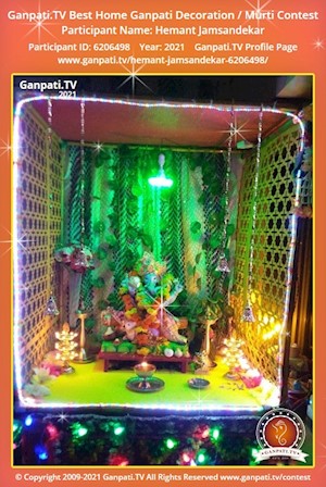 Hemant Jamsandekar Home Ganpati Picture